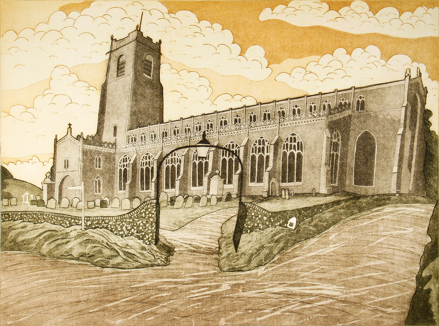 Blythburgh Church & Gate by John Brunsdon