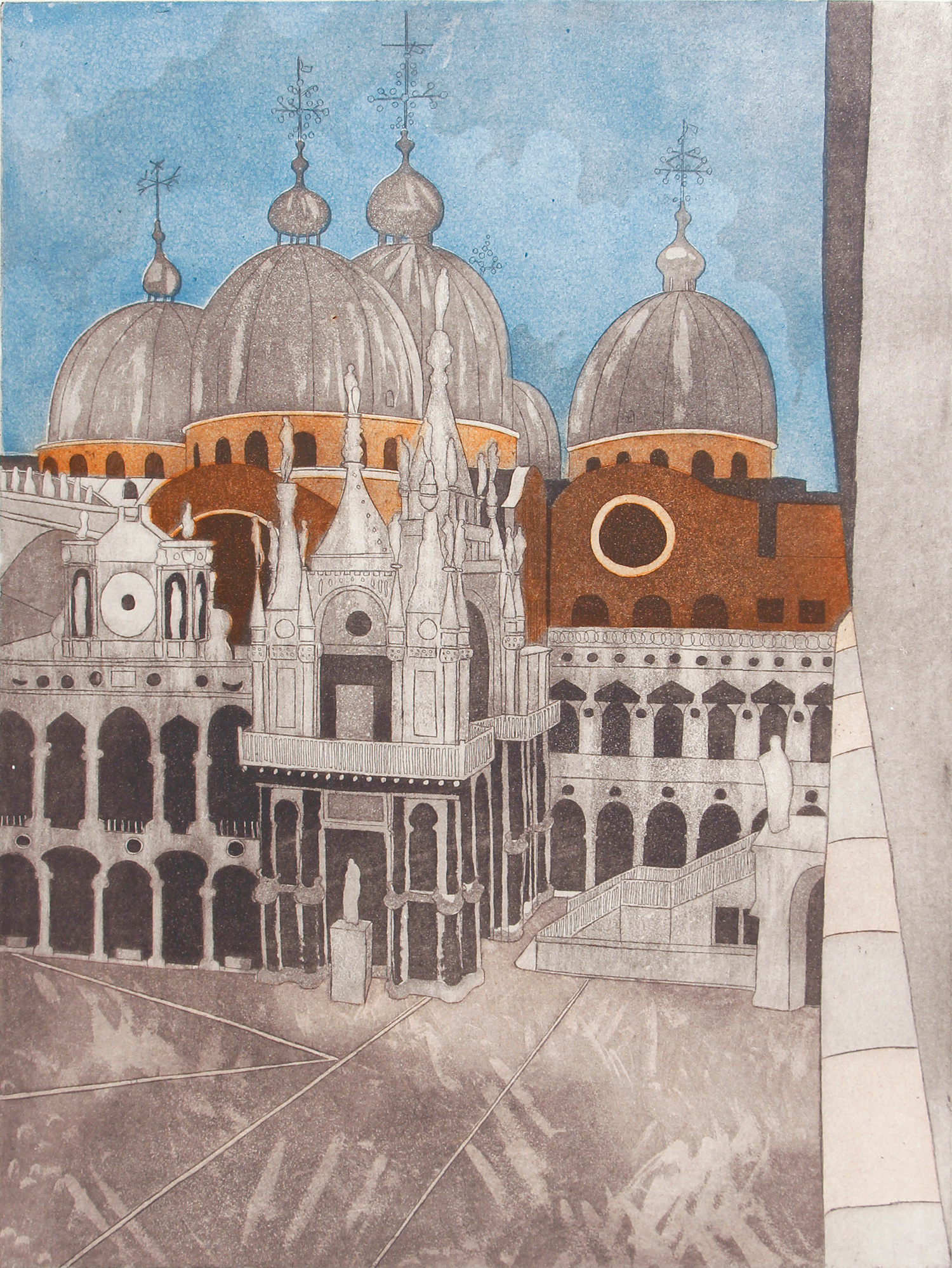 Courtyard to the Doges Palace by John Brunsdon