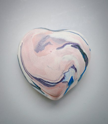 Heart Box, pink & blue