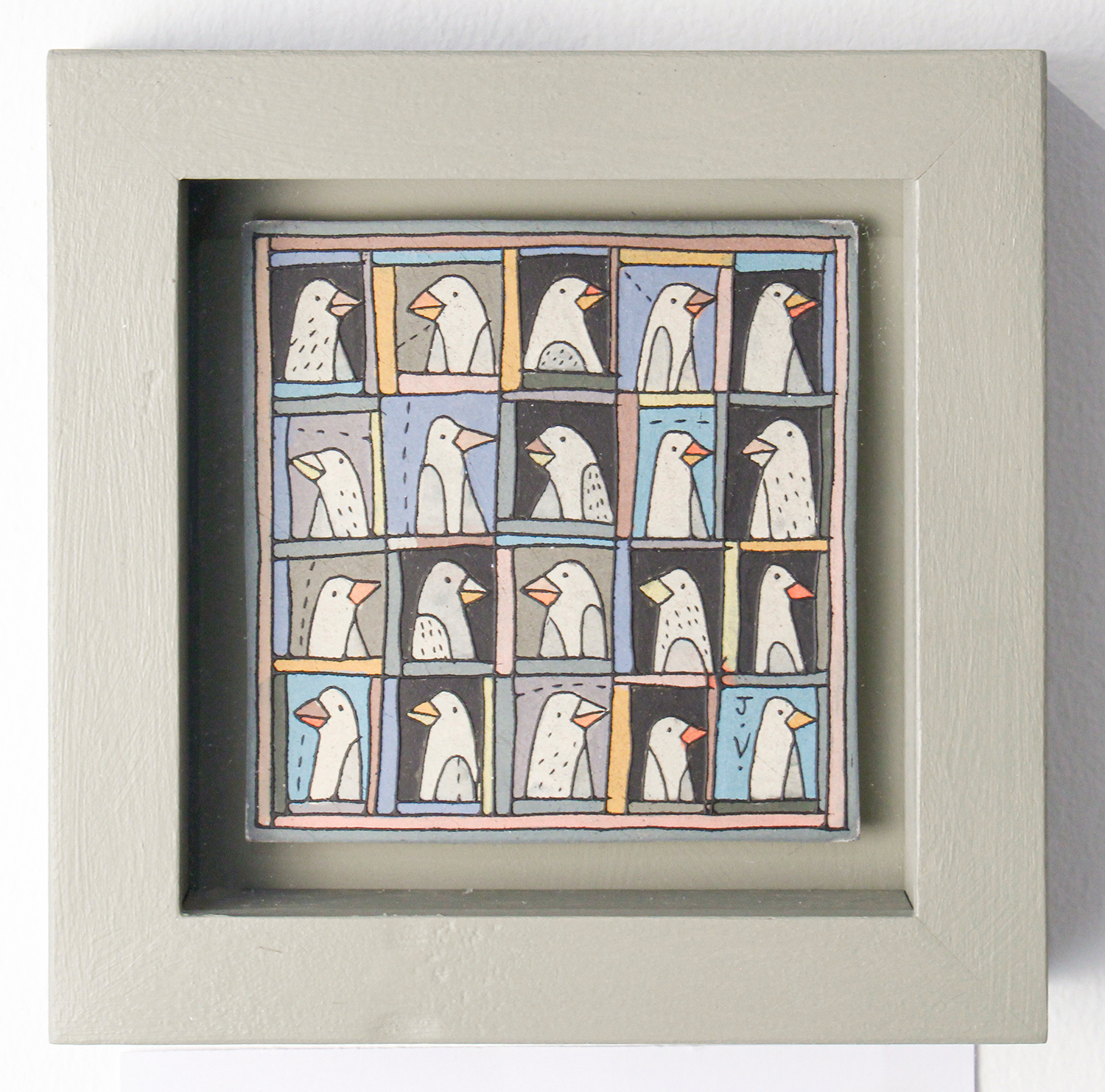 Birds in a Grid by Joanna Veevers