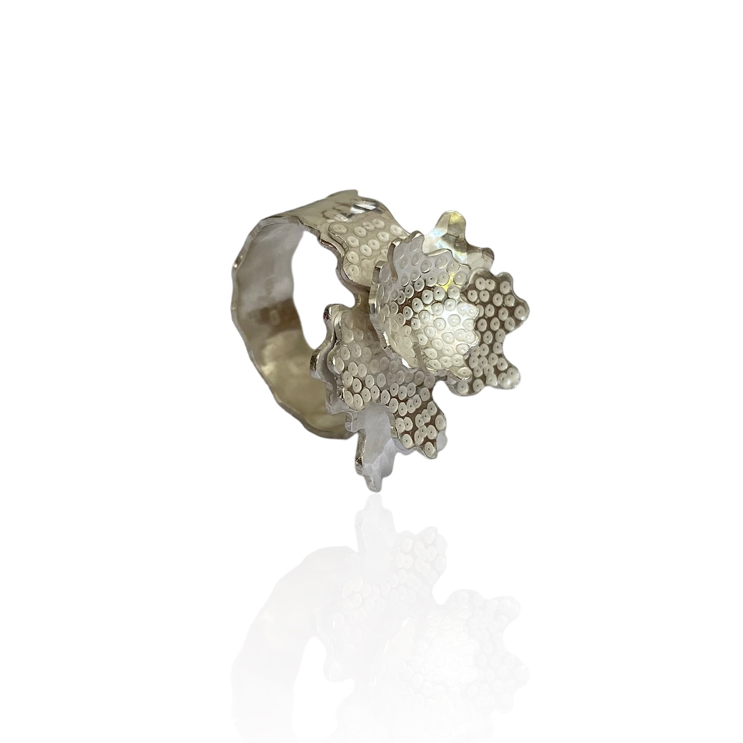 Layered Foliose Ring by Kate Bajic