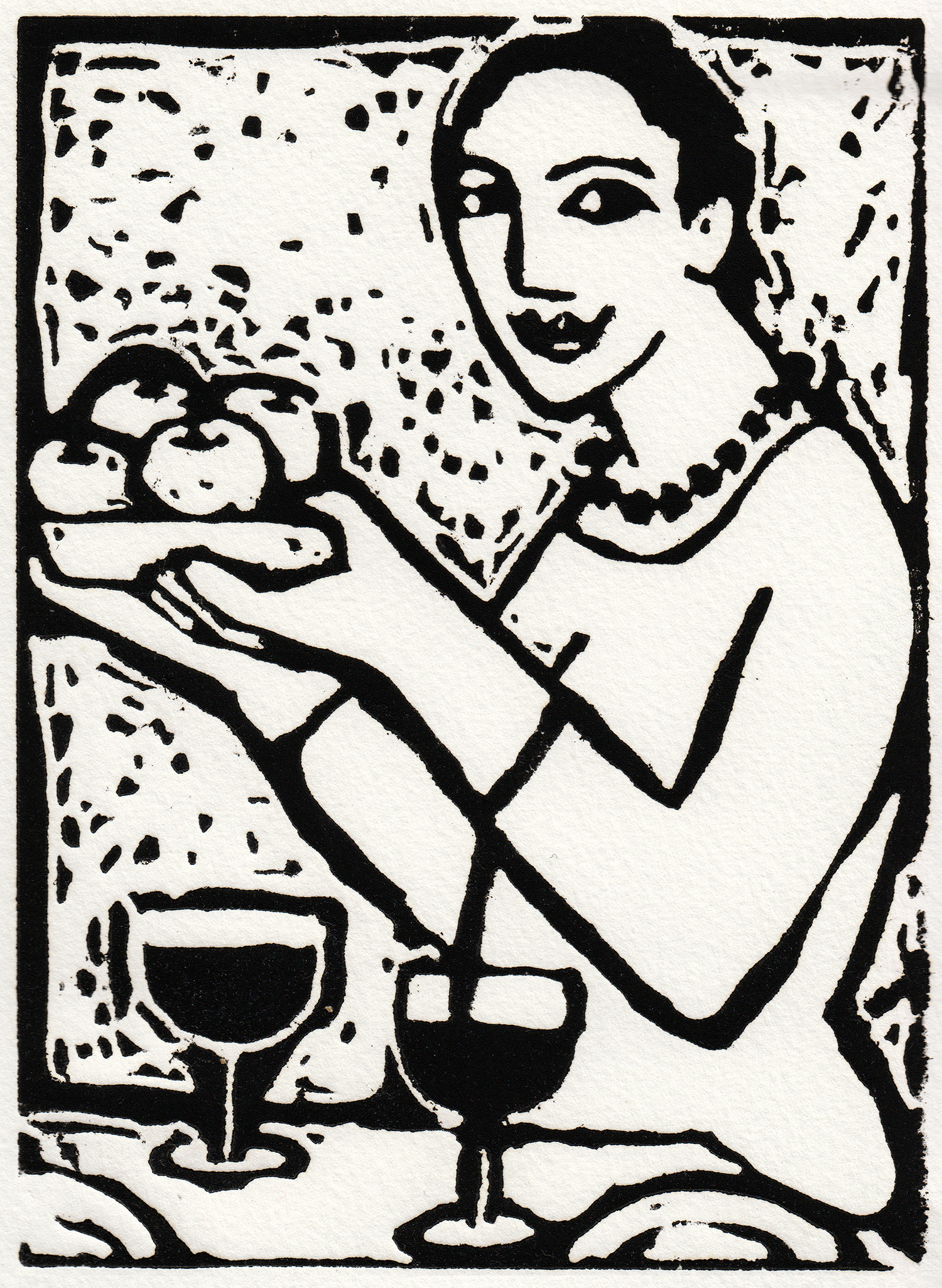 Lady Serving Apples by Anita Klein