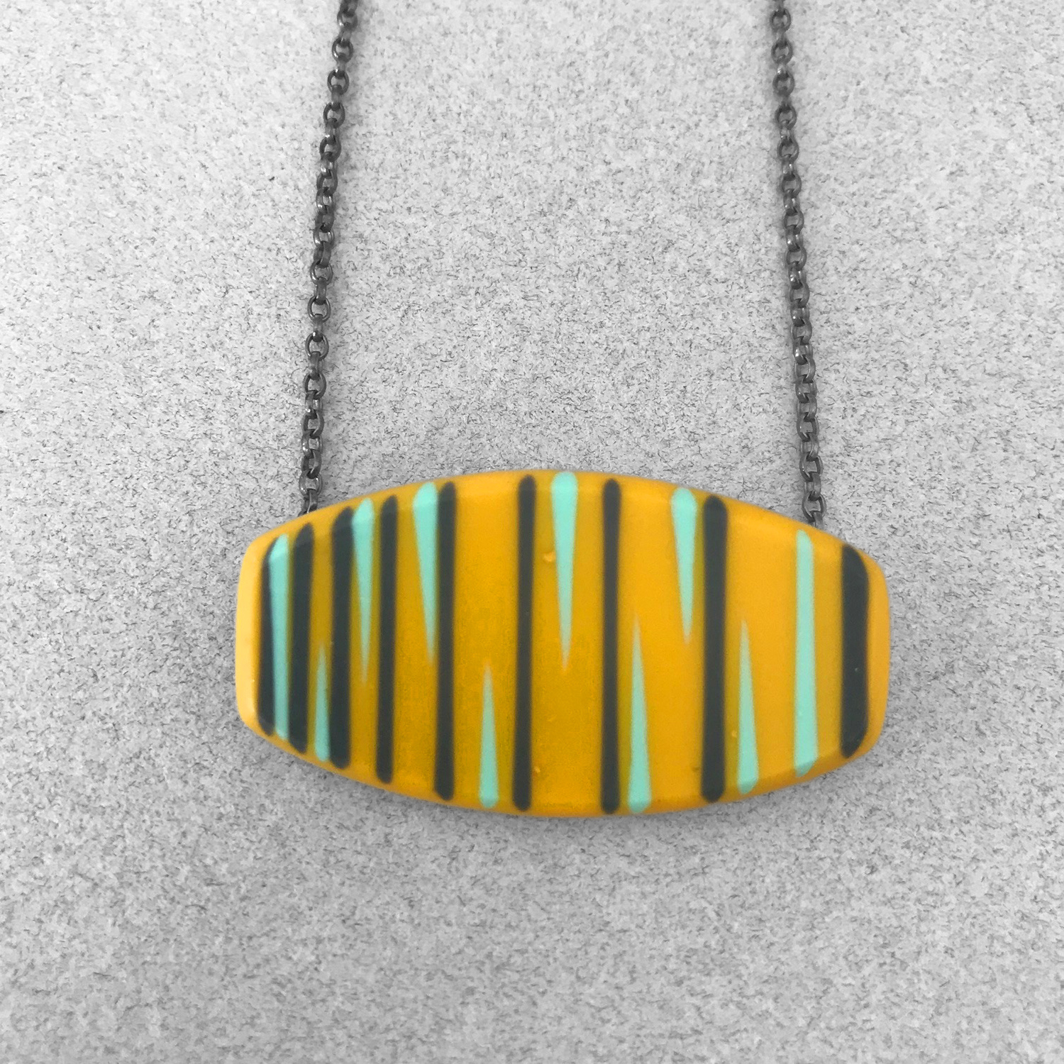 Graphic Stripe Pendant by Karen McMillan