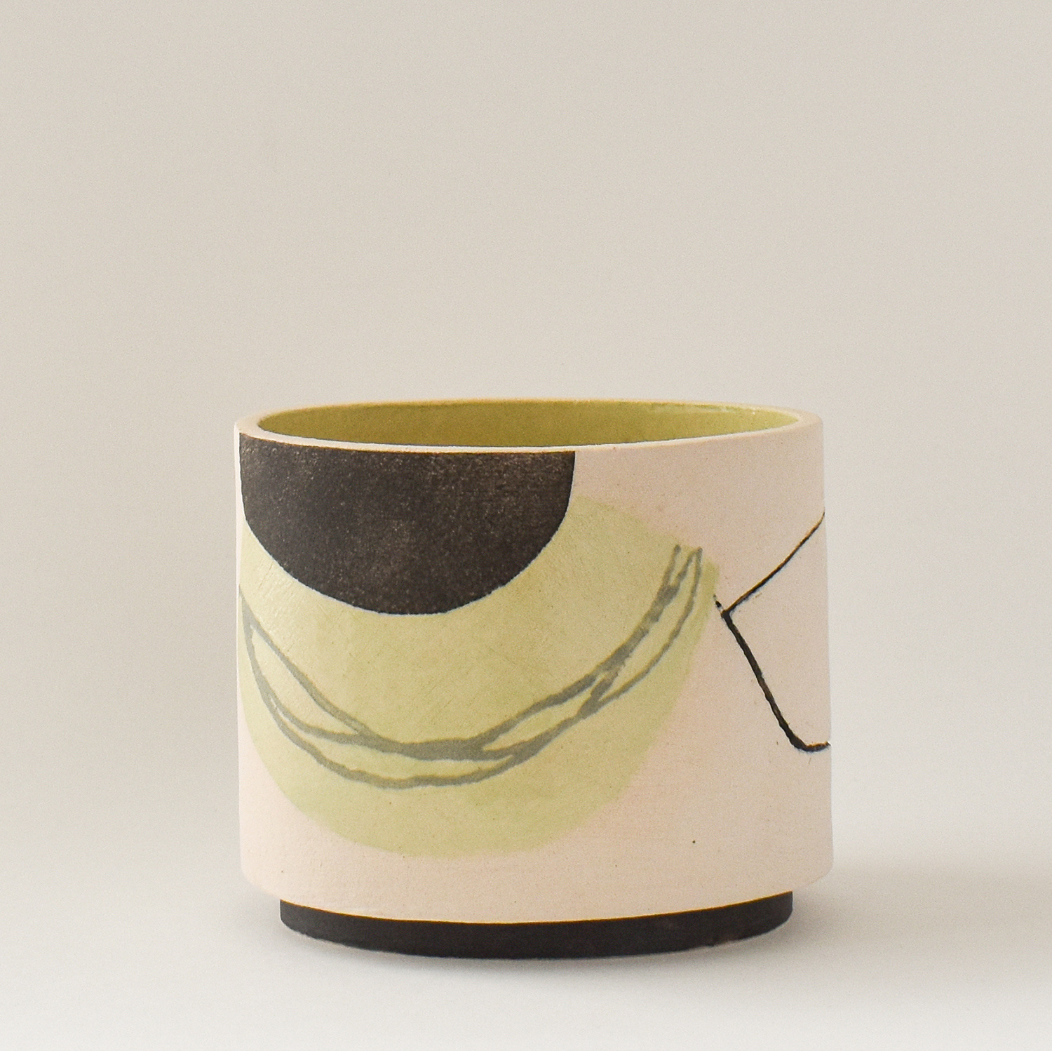 Oval Vessel with Foot, medium by Louise McNiff