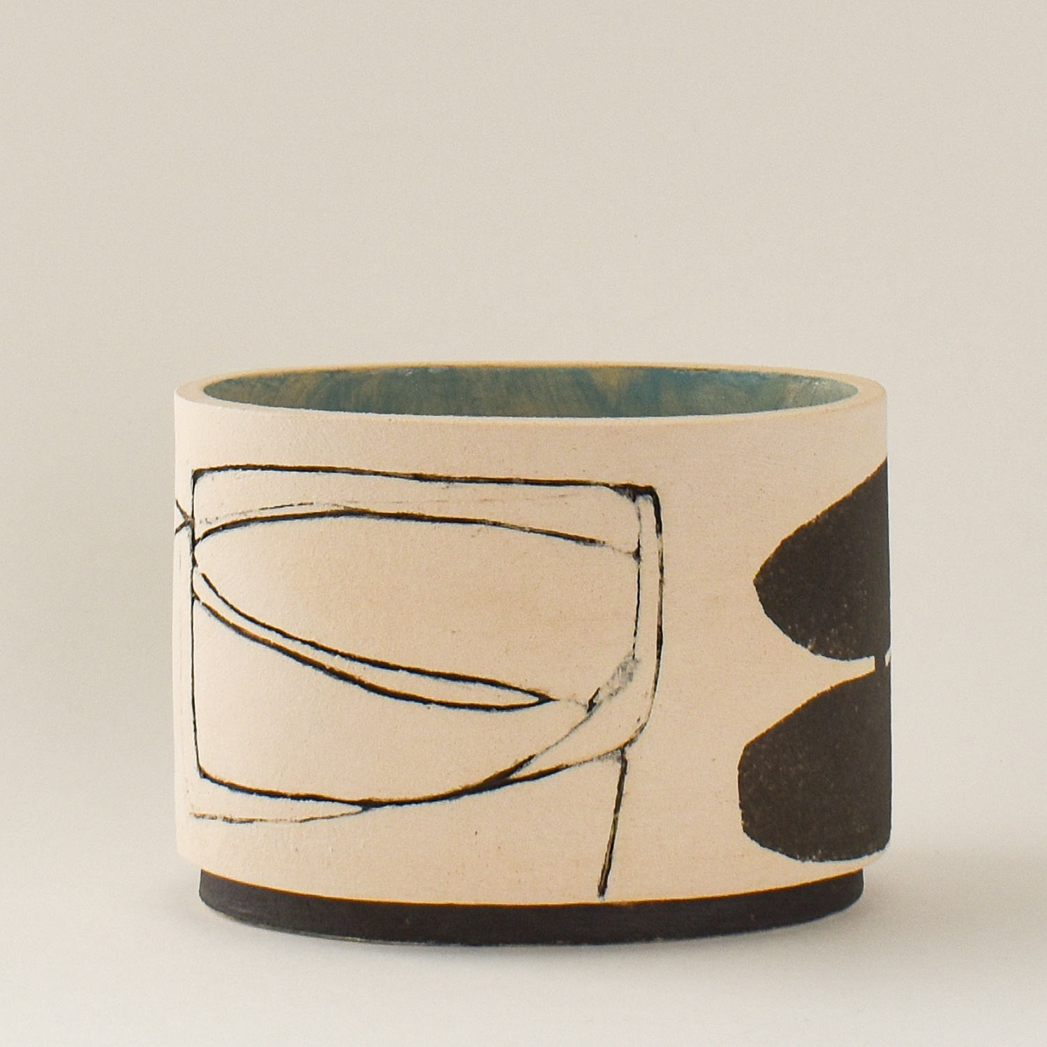 Oval Vessel with Foot, small by Louise McNiff