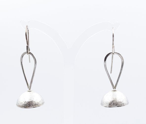 Earrings, Long 1/2 Dome