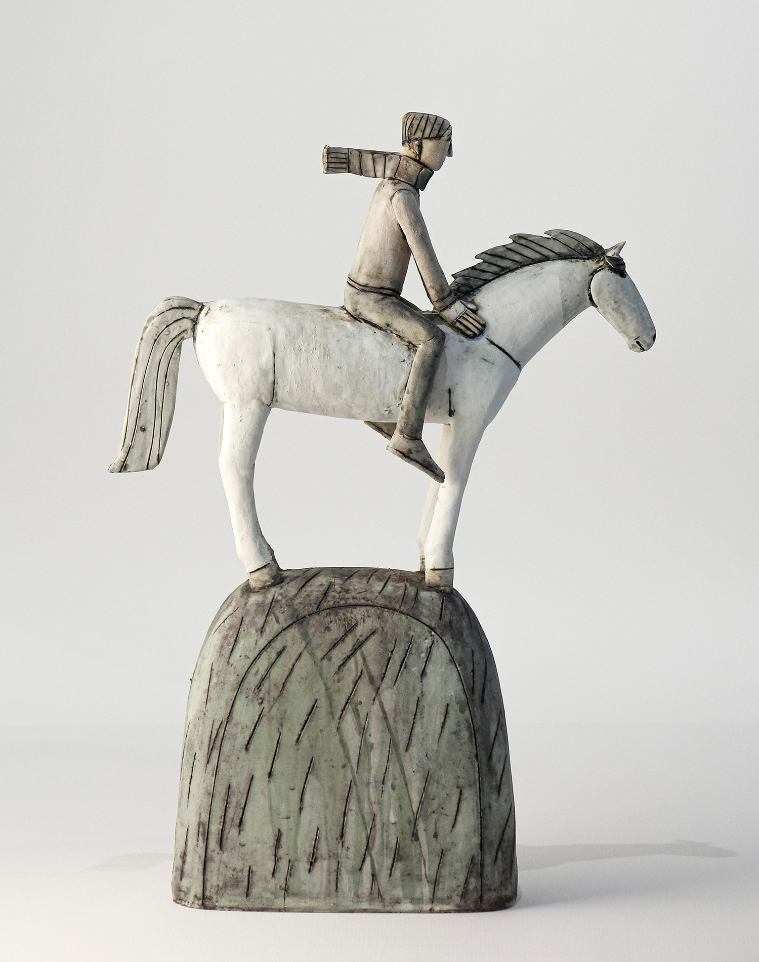 Rider on a Hill in the Wind by Anna Noel