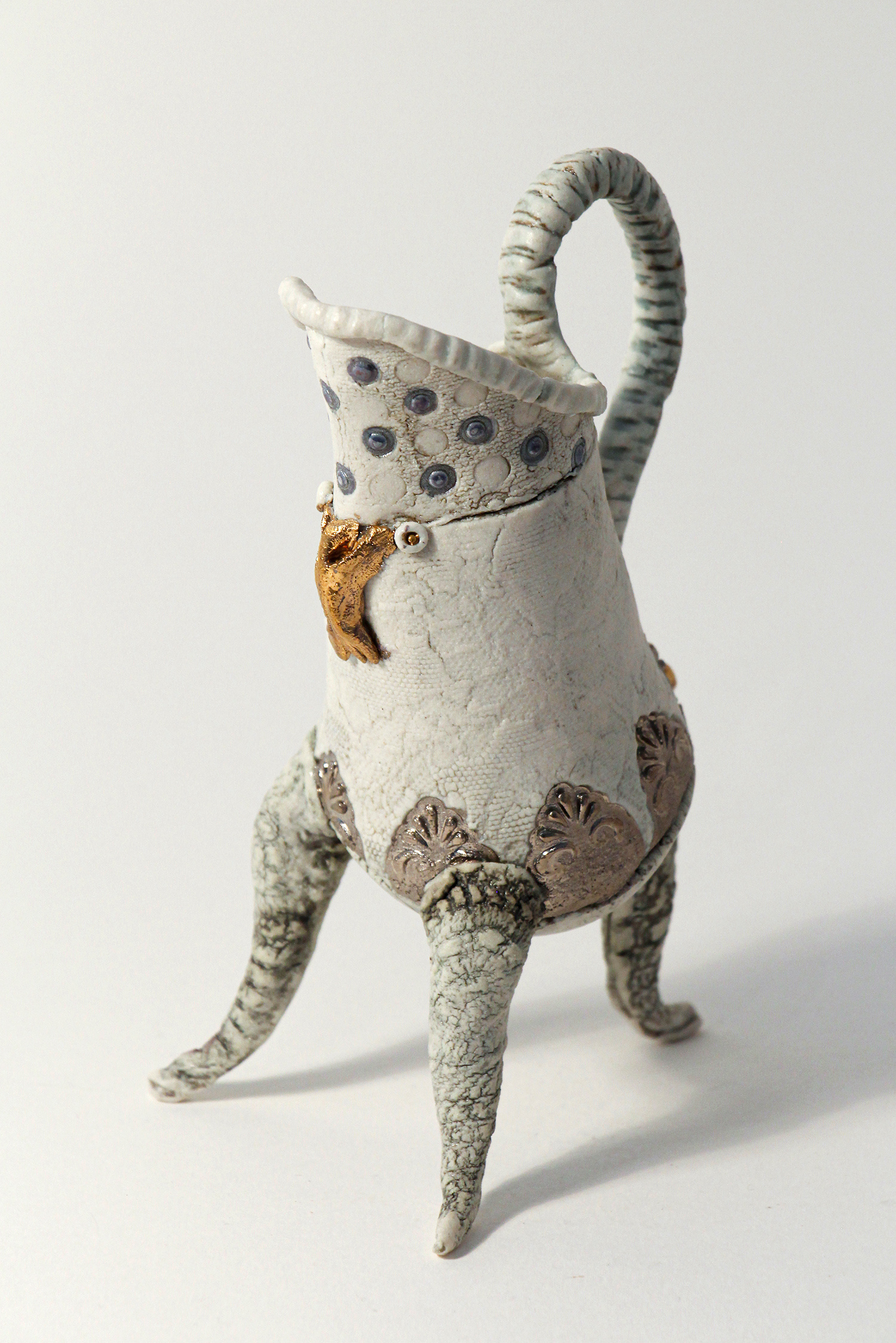 White Jug, small by Pam Schomberg