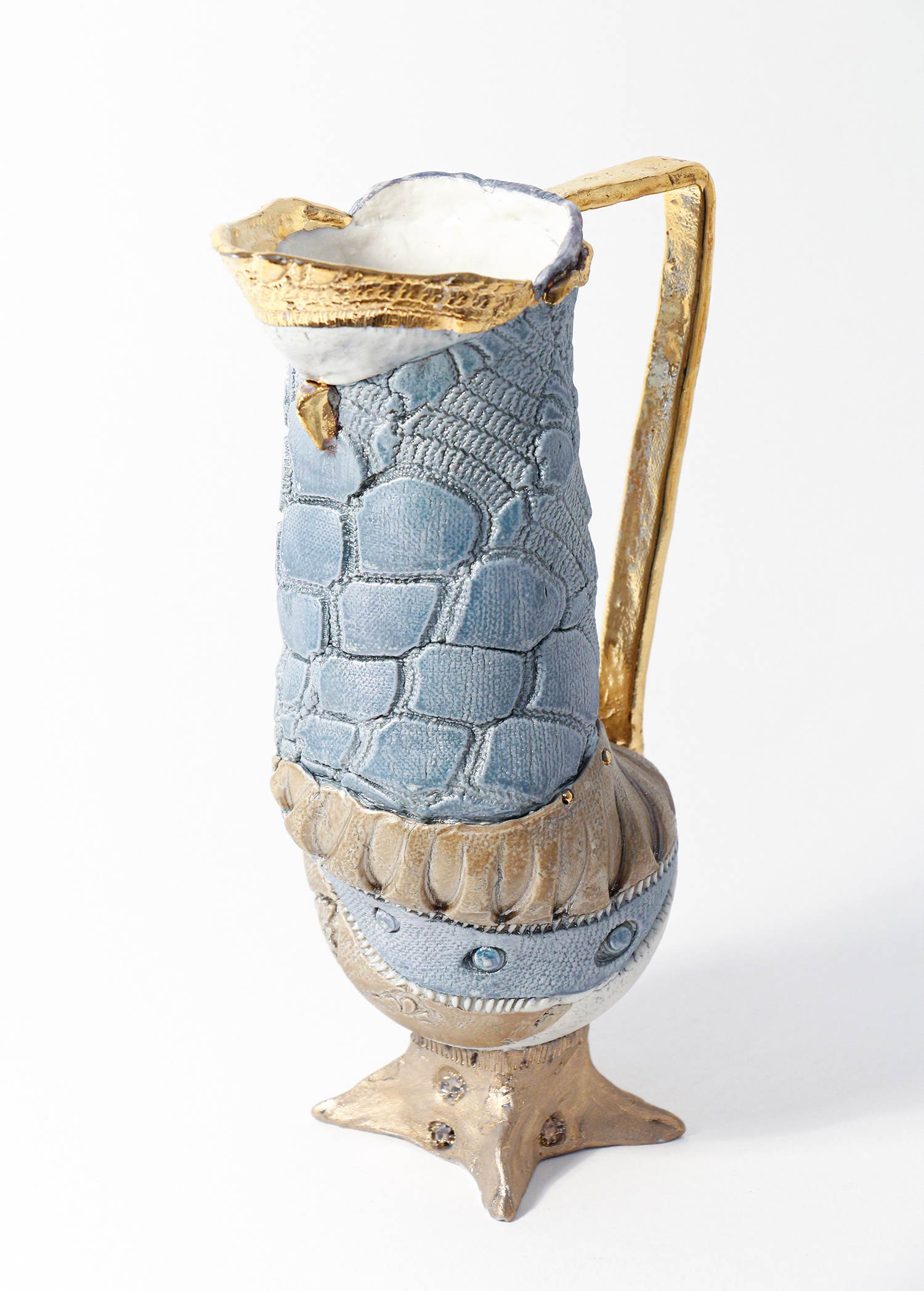 Blue Jug, small by Pam Schomberg