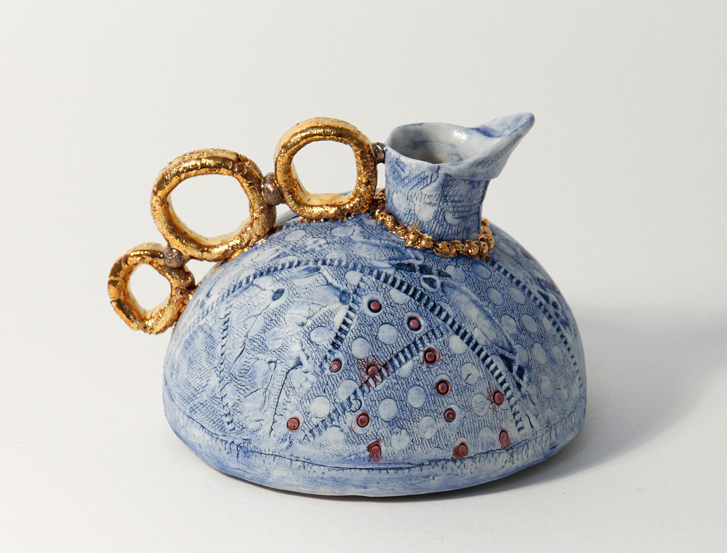 Blue Jug, small by Pam Schomberg