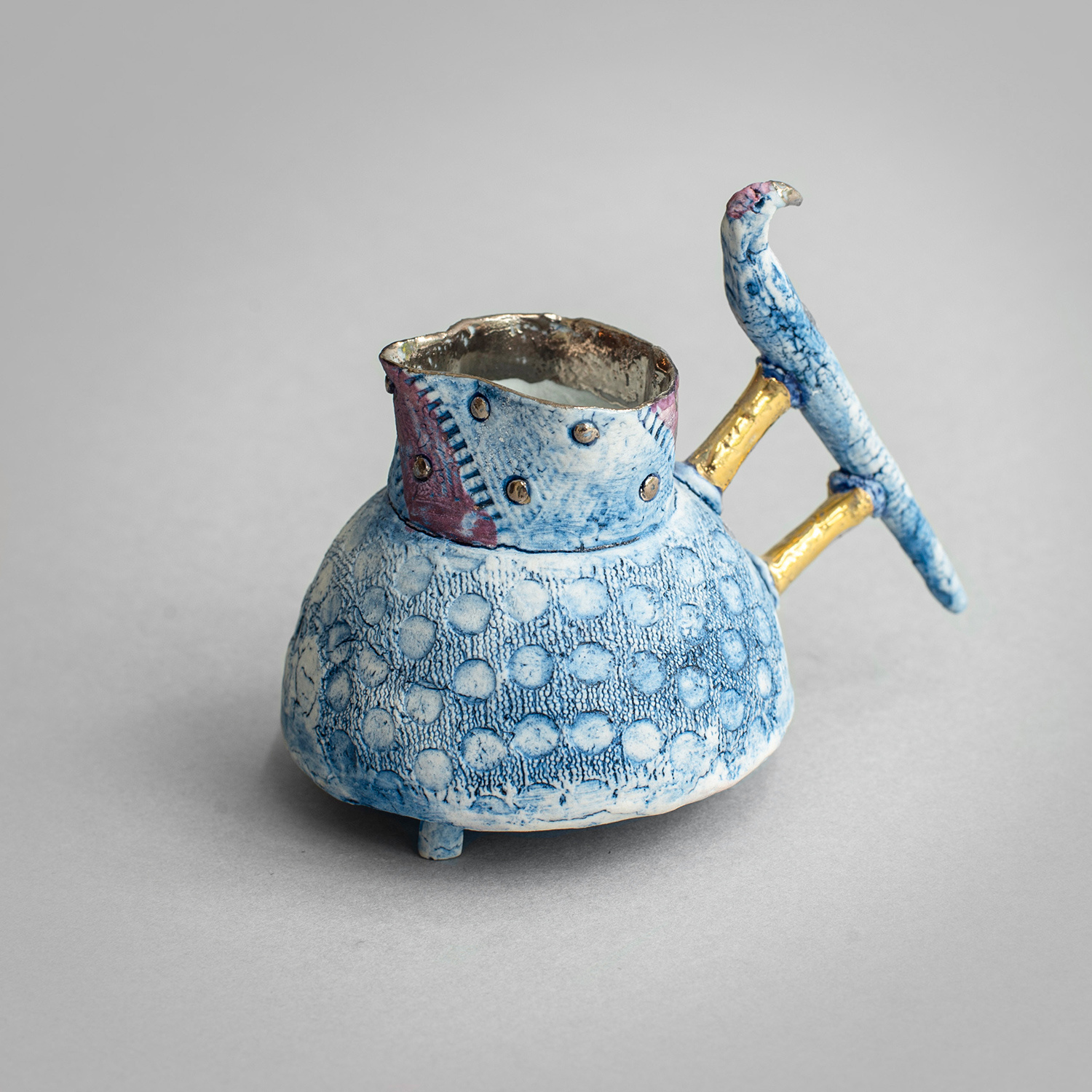 Blue Jug, Tiny by Pam Schomberg