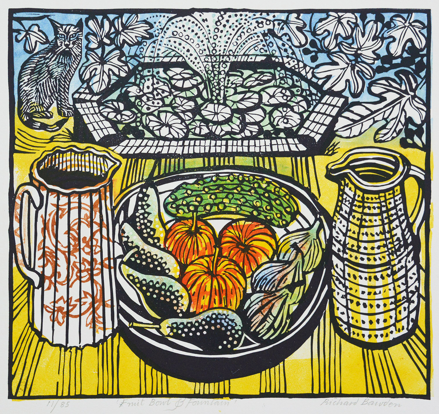 Fruit Bowl & Fountain by Richard Bawden