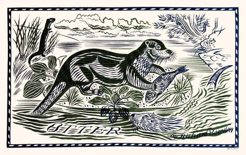 Image of Tea Towel Otter