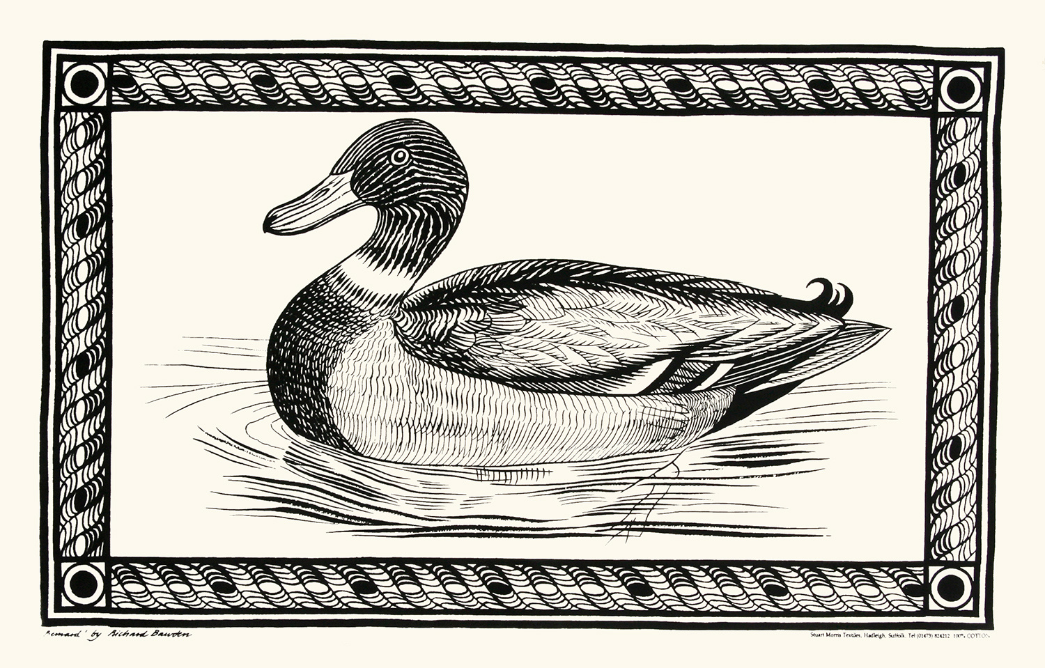 Tea Towel Duck by Richard Bawden