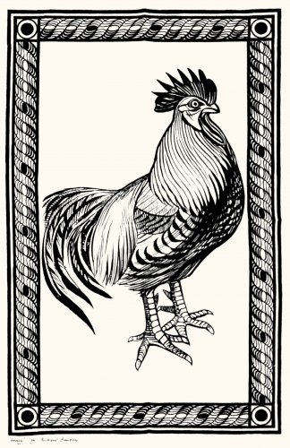 Tea Towel Cockerel