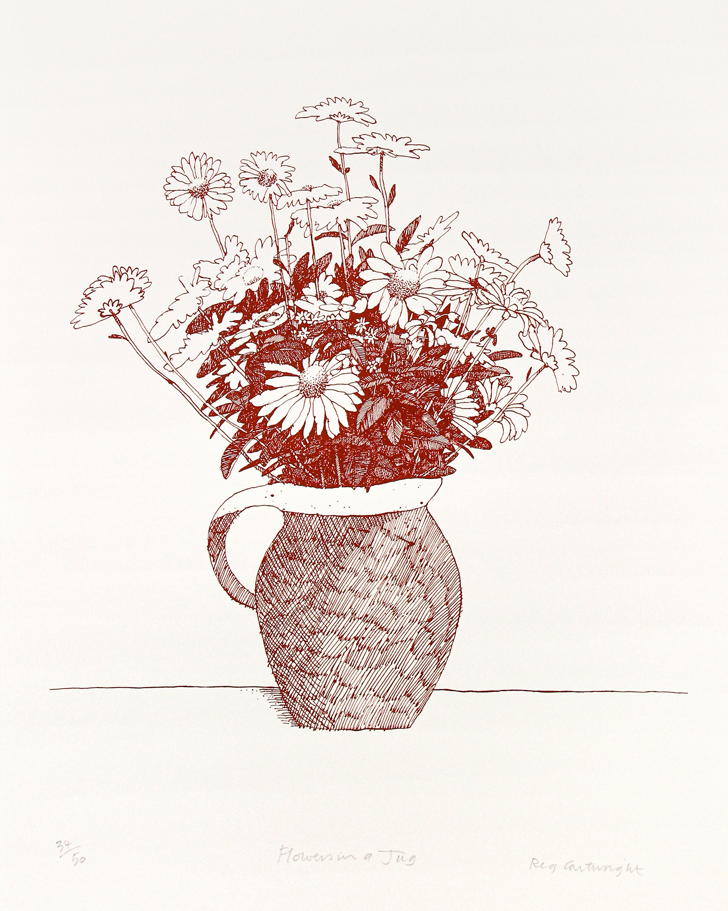 Flowers in a Jug by Reg Cartwright