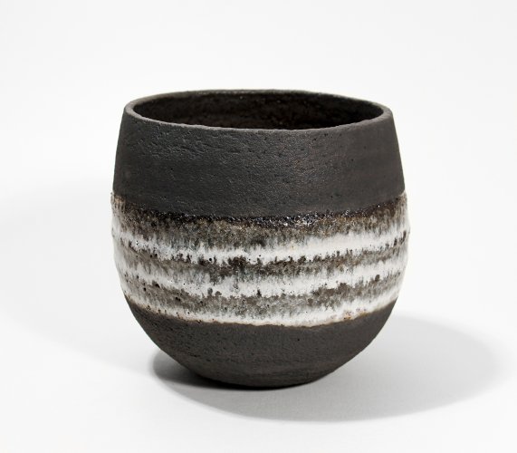 Blue & Black Striped Bowl