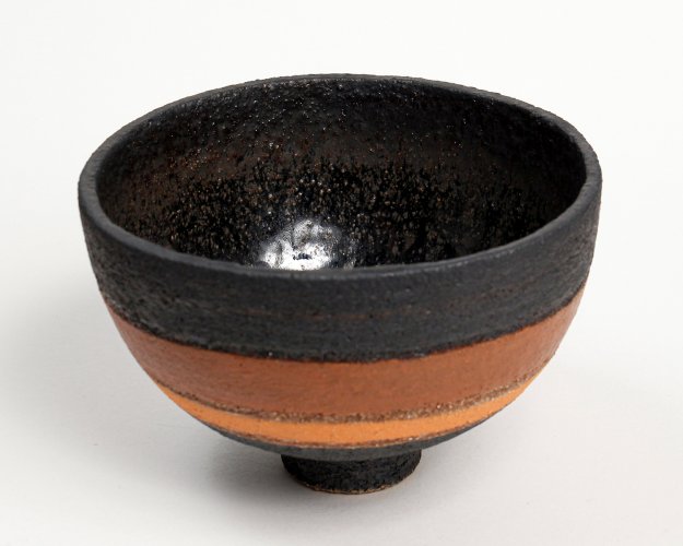 Black/Tan/Ochre Bowl by Rosalie Dodds - alternative image