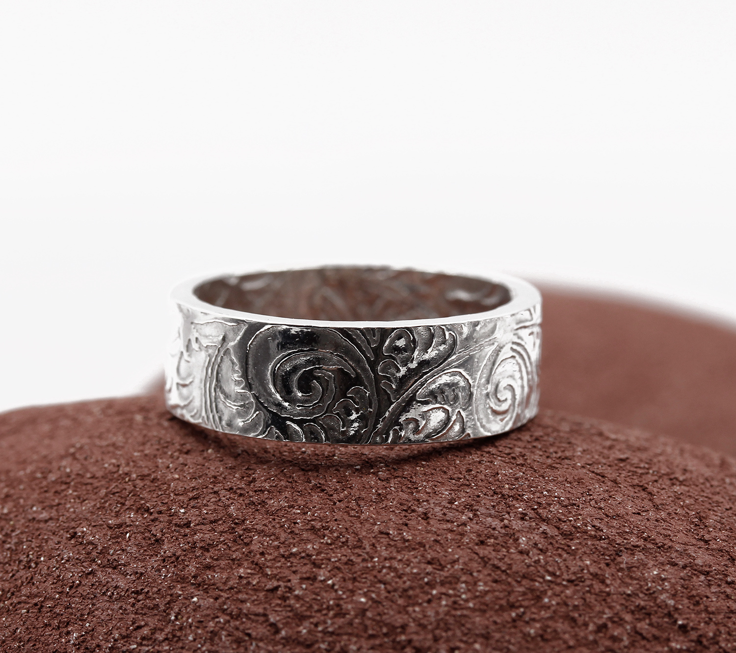Sgraffito Band Ring by Rachael Plassard