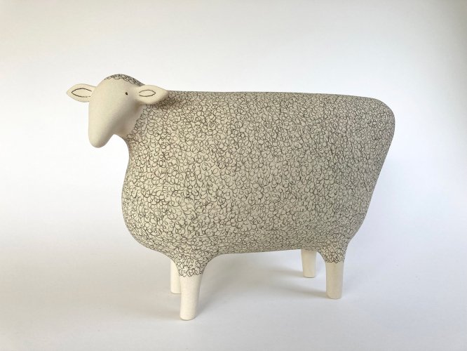 White Sheep (scribble fleece)