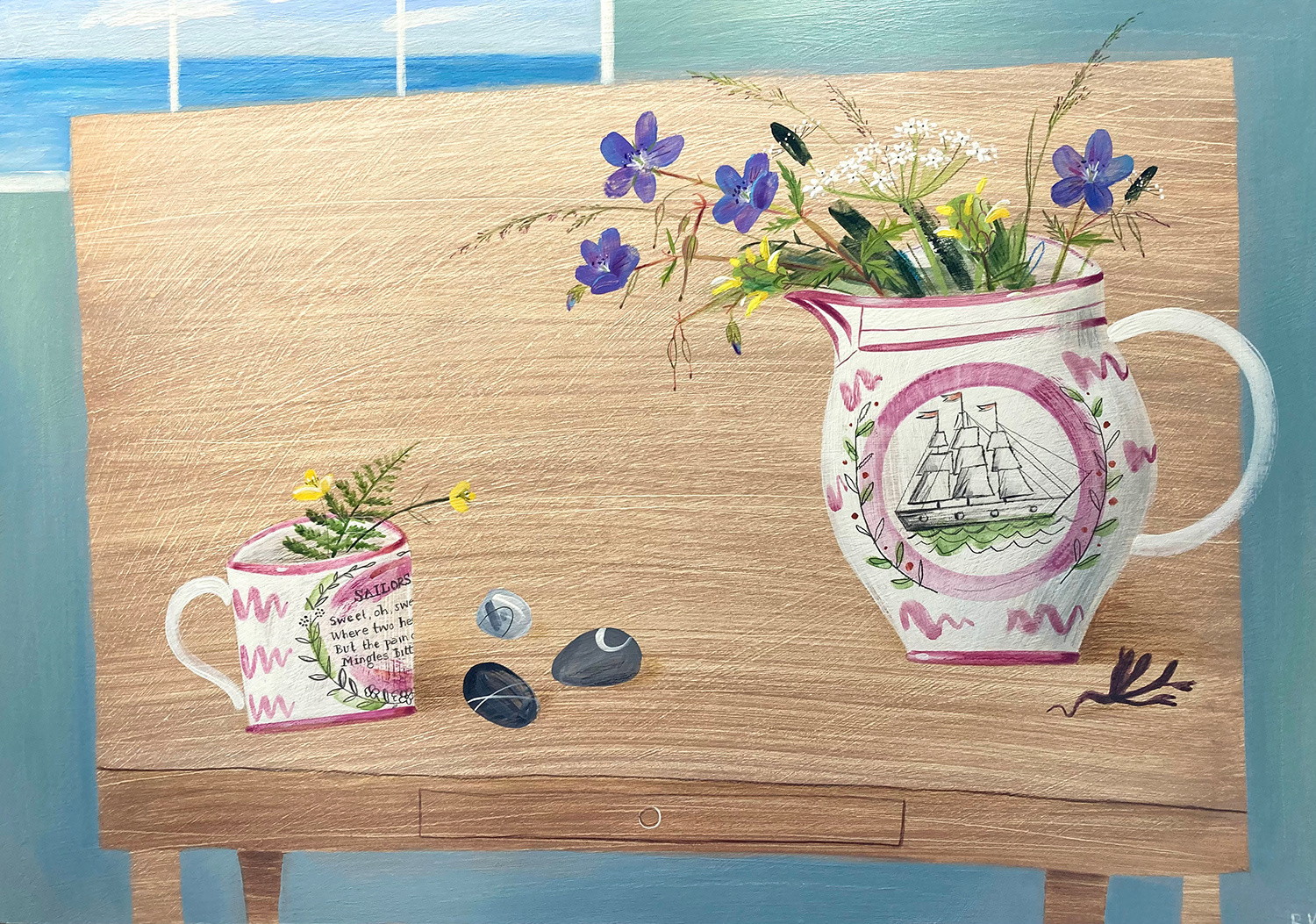 Wildflowers, Sunderland Lustre, Sea View by Russell Wilson