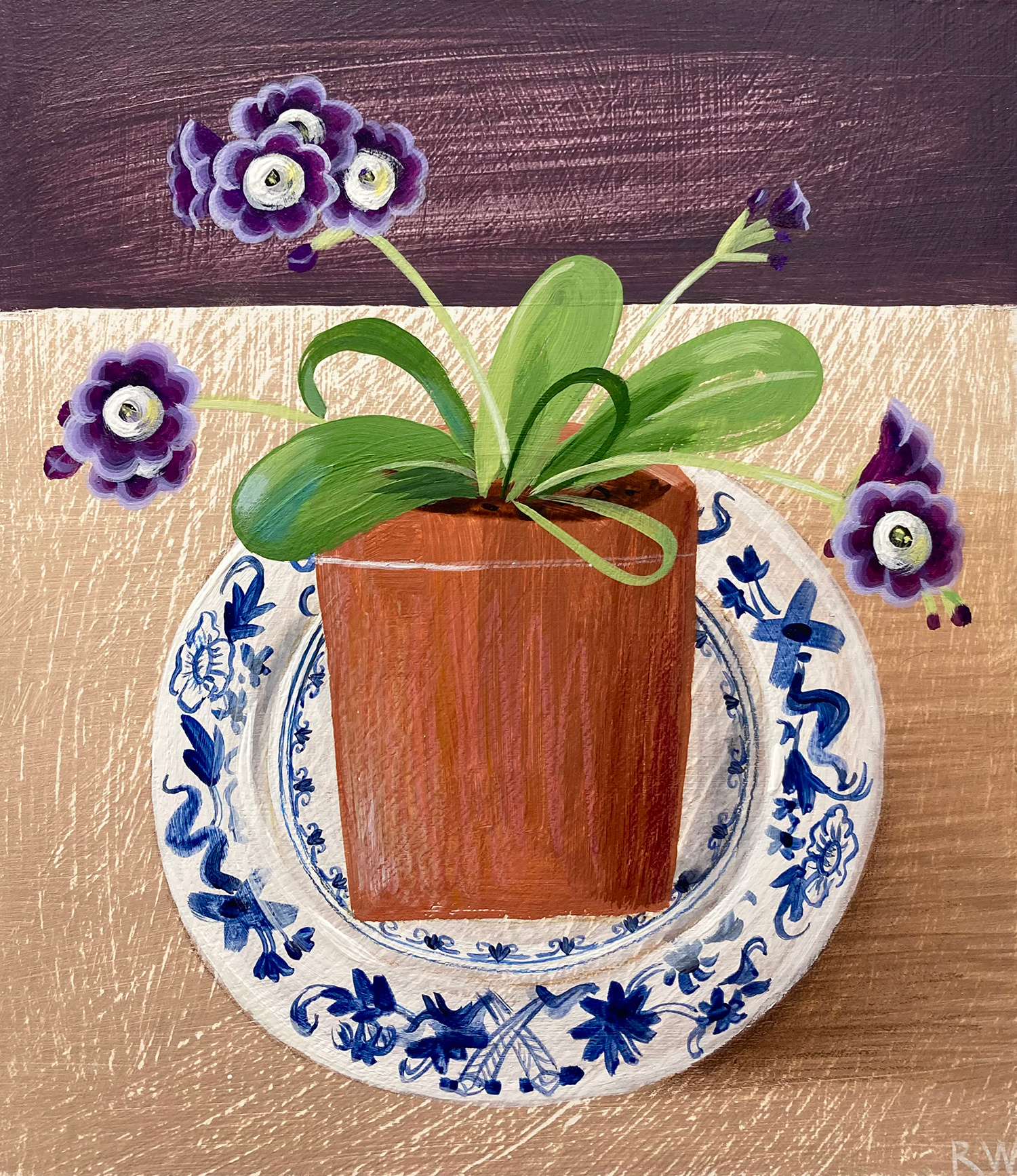 Dark Auricula and Delft by Russell Wilson