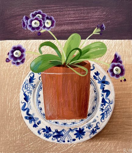 Dark Auricula and Delft
