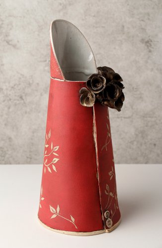 Red & Gold Jug with Flowers, medium by Sarah Dunstan - alternative image