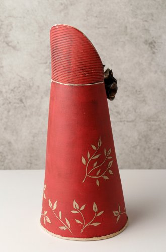 Red & Gold Jug with Flowers, medium by Sarah Dunstan - alternative image