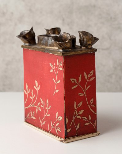 Red & Gold Flower Brick, small by Sarah Dunstan - alternative image