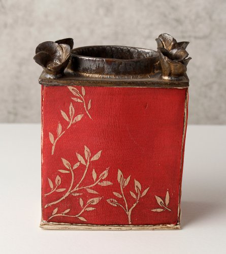 Red & Gold Flower Brick, small by Sarah Dunstan - alternative image