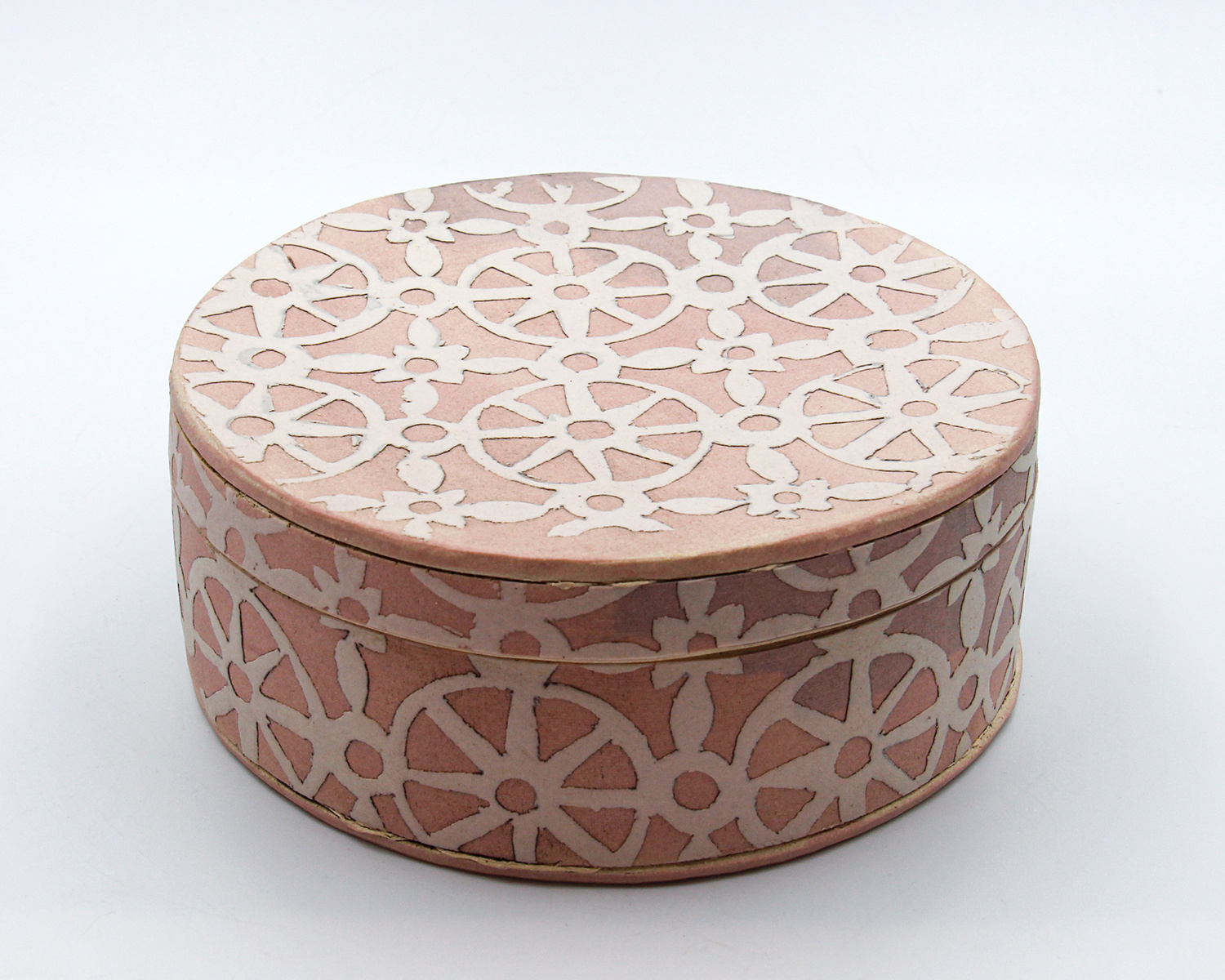 Pink Fretwork Treasure Box by Sarah Dunstan
