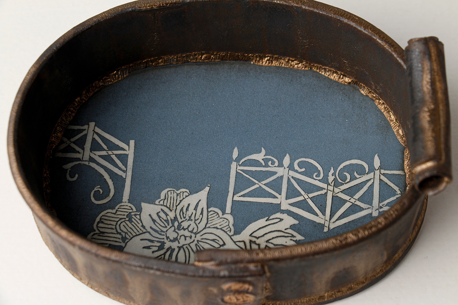 China Blue Sardine Tin by Sarah Dunstan