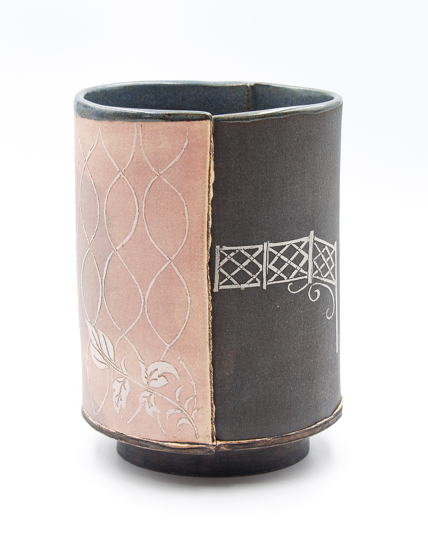 Pink & Grey Vessel by Sarah Dunstan