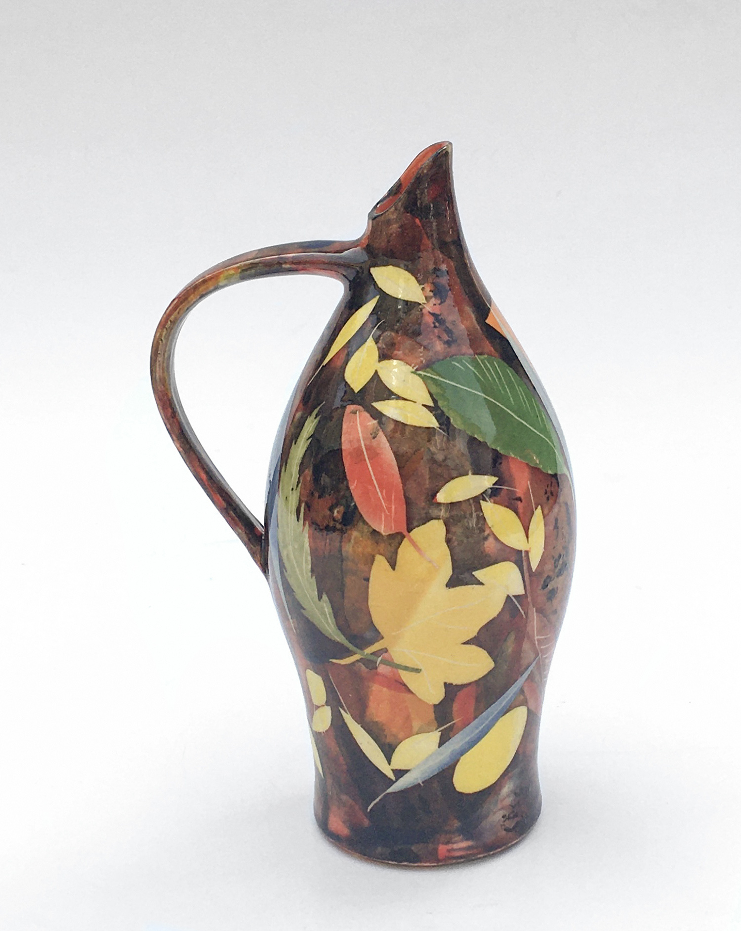 Leaves Slim Oil Jar, small by Sophie MacCarthy