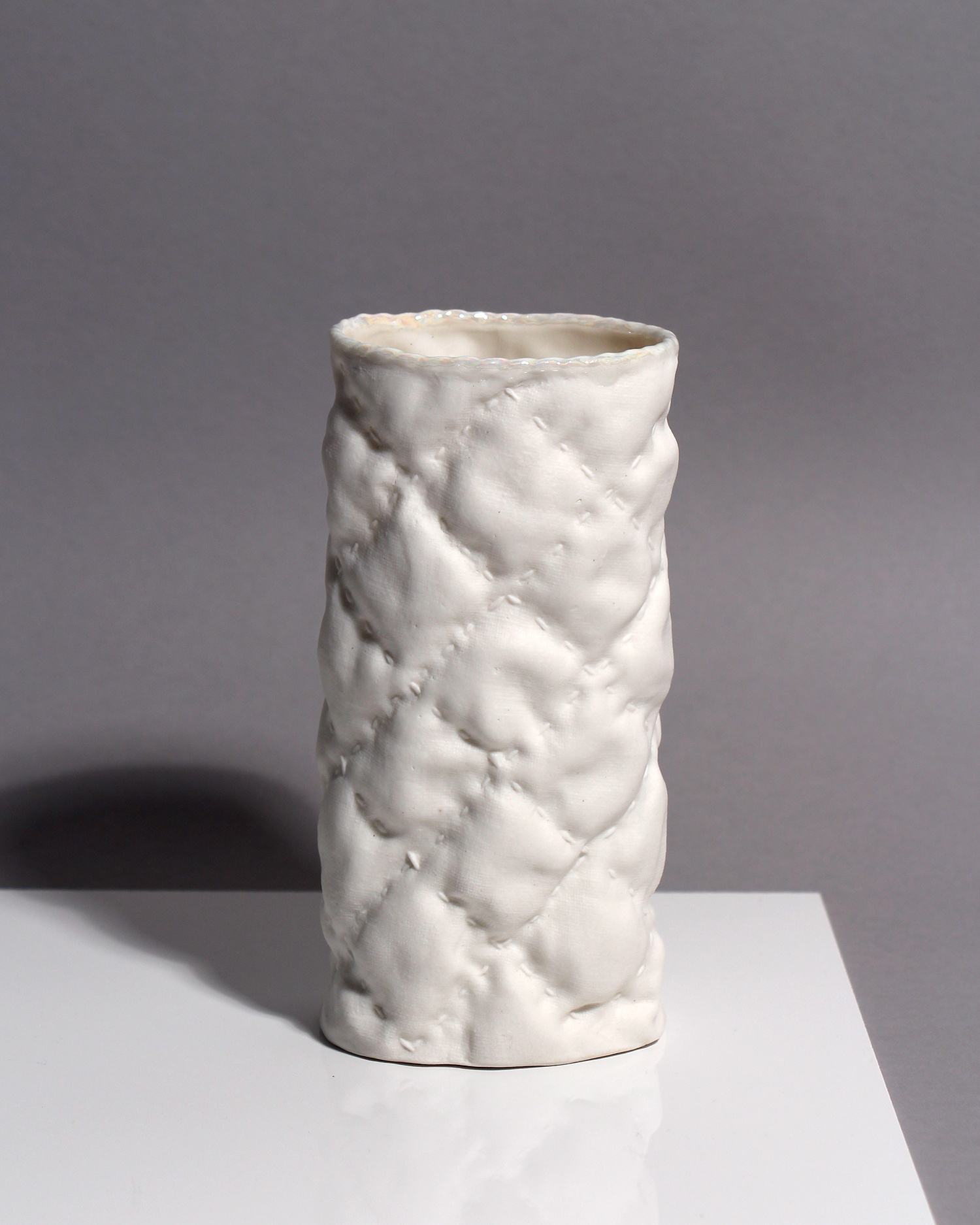 Stitched Quilting Oval Vase by Sarah Grove