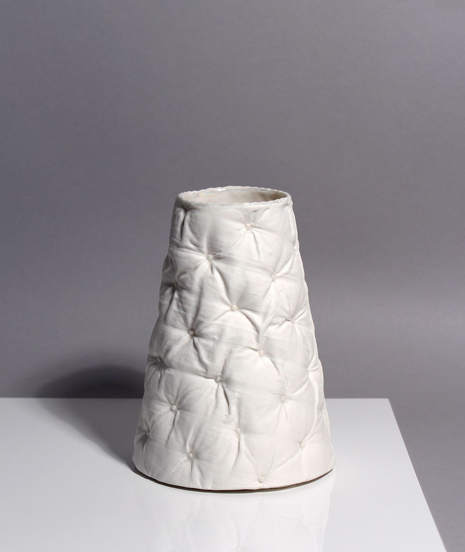 Silk Padding Conical Vase by Sarah Grove