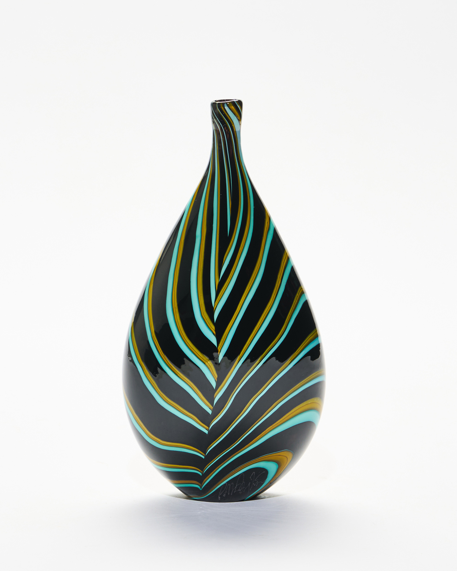 Black Leaf Medium Tall Bottleform by Peter Layton