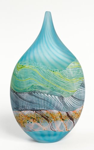 Sea Shore Flint Teardrop Vase, small