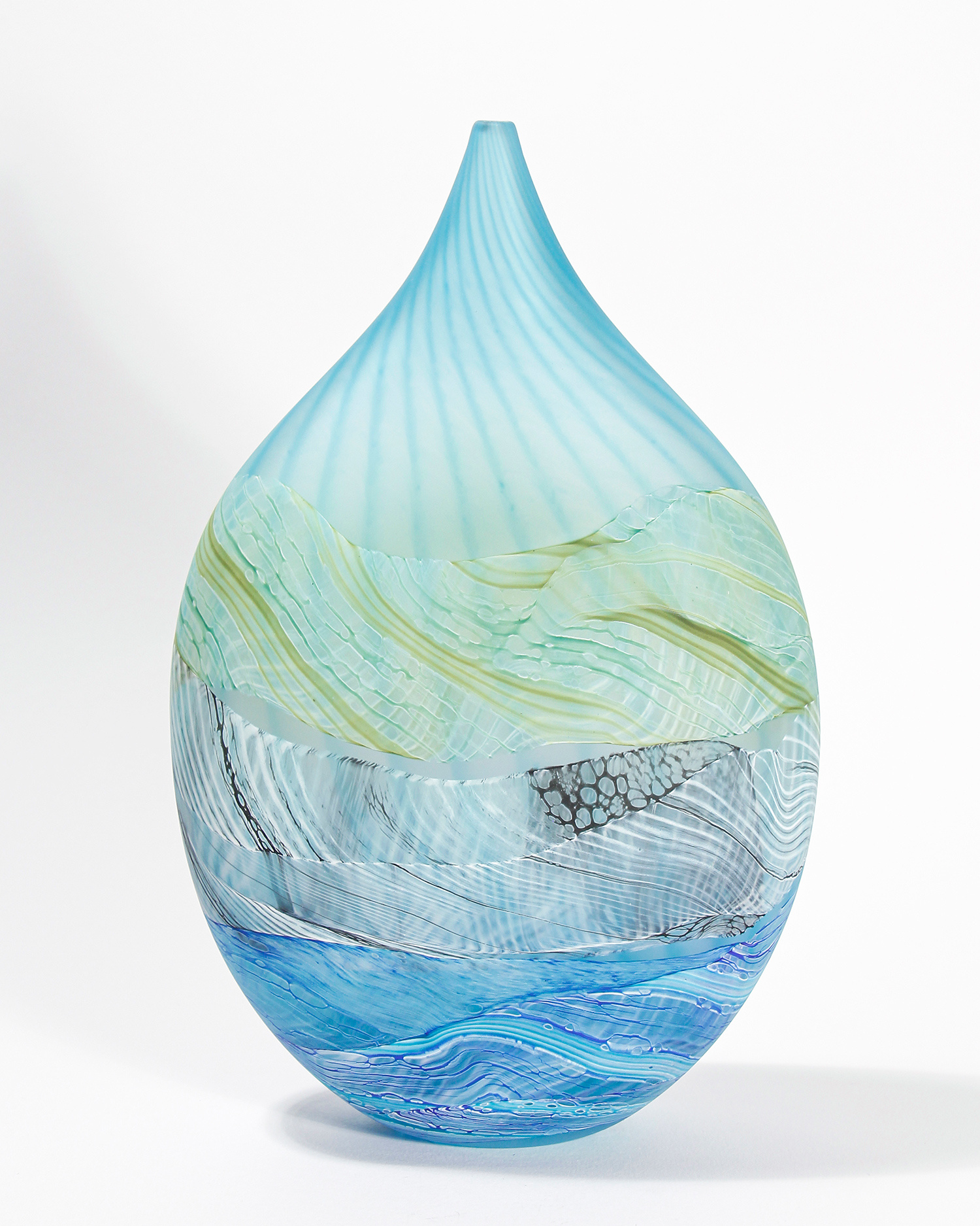 Spring Tides Teardrop Vase, medium by Thomas Petit