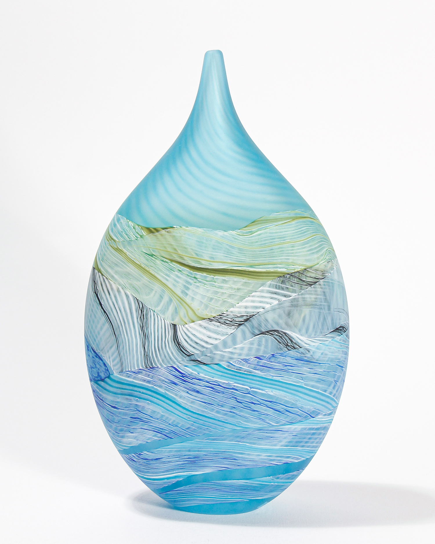 Spring Tides Teardrop Vase, small by Thomas Petit