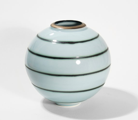 Small Moon Jar- Stripe