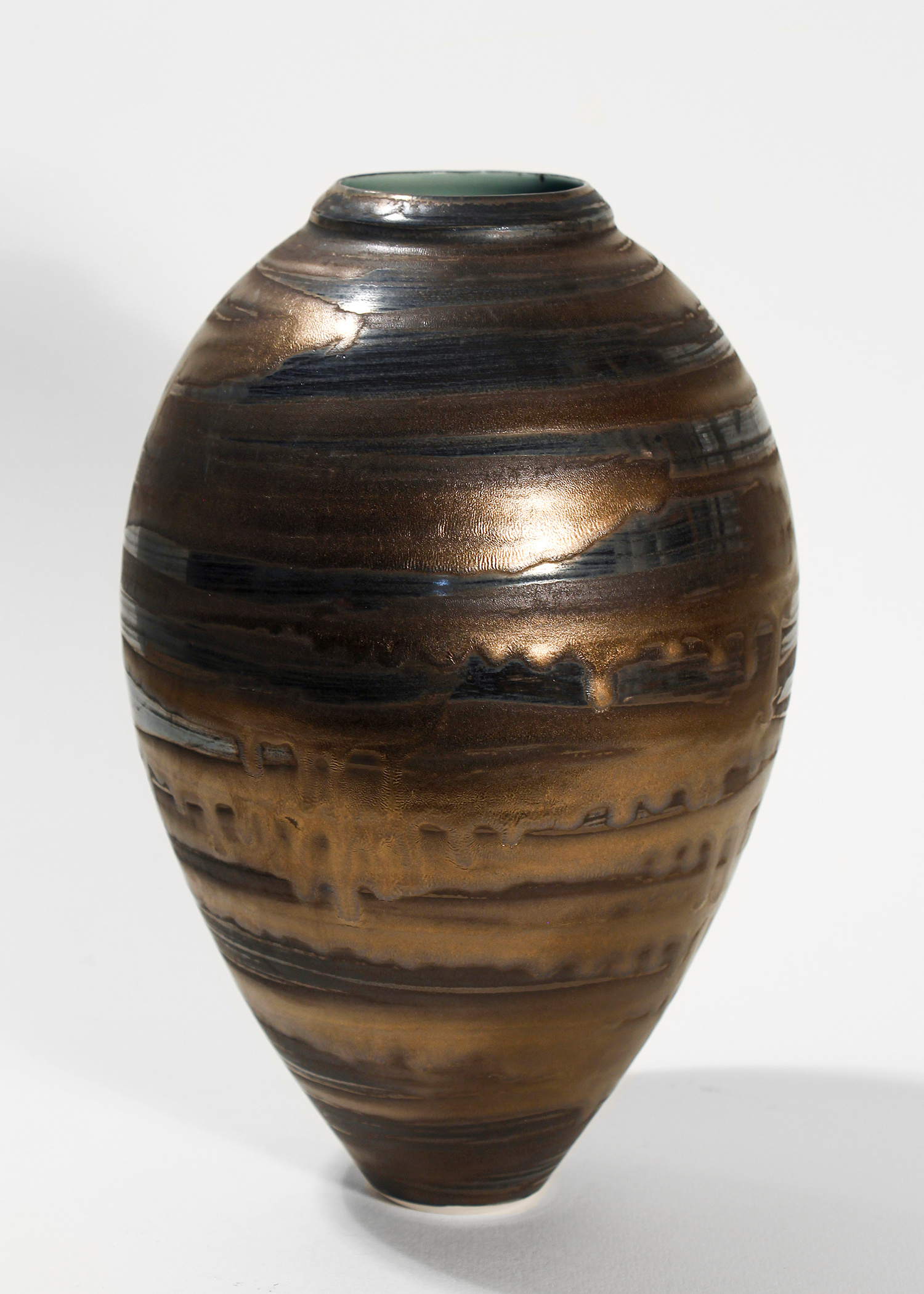 Oblong Vessel Gold by Tricia Thom