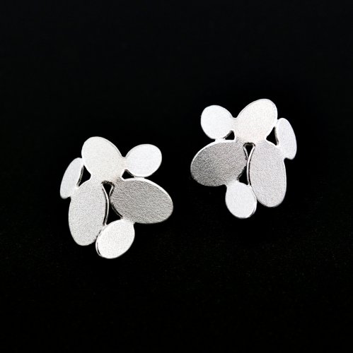 Mixed Oval Flower Earrings