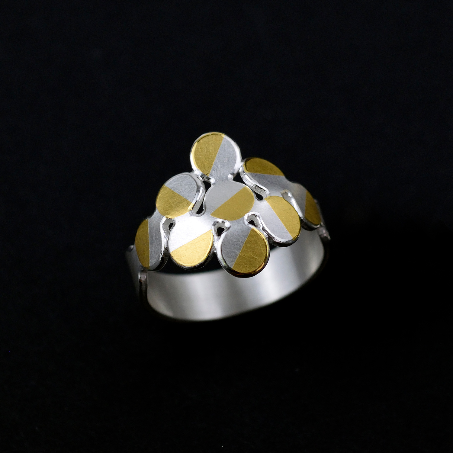 Rhombus 9 Circles Ring by Misun Won