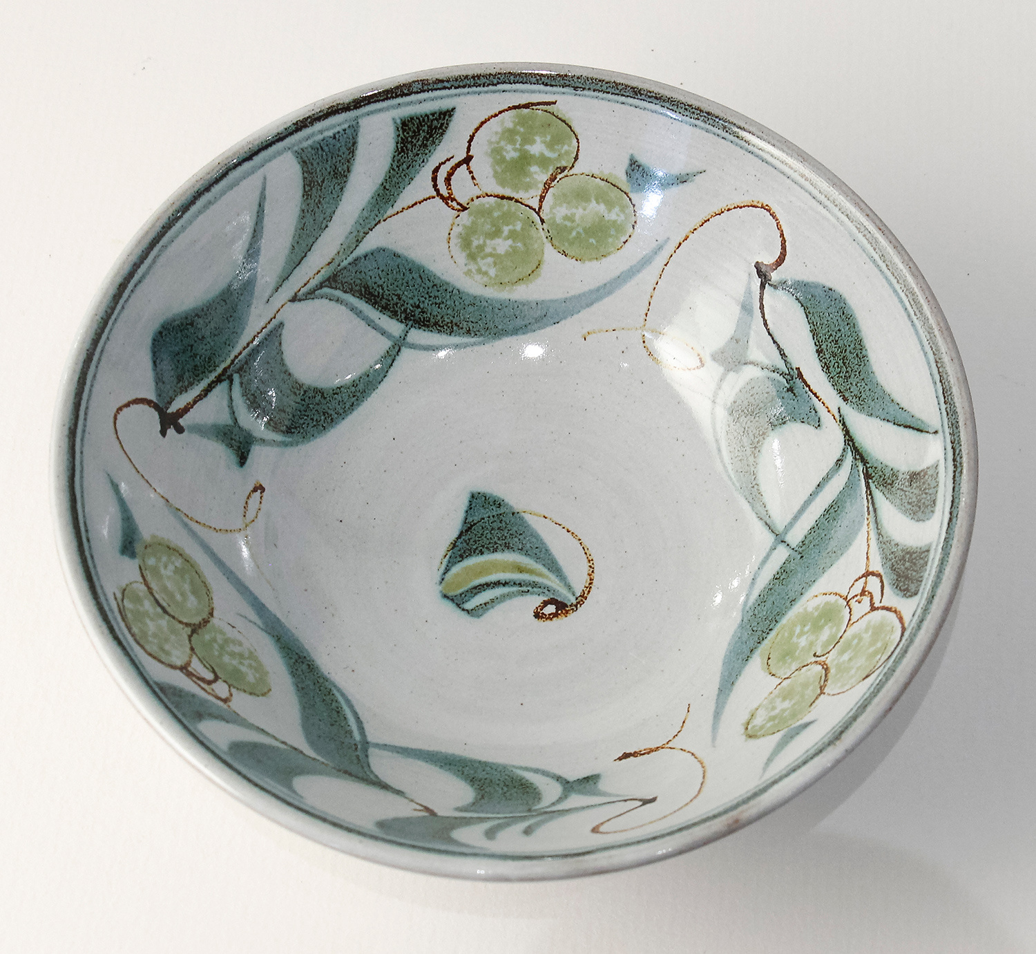 Bowl with Three Floral Spays by Ursula Waechter