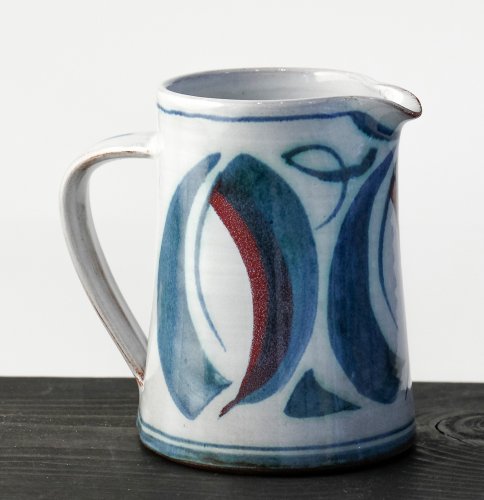 Small Straight Jug-blue-green with mulberry