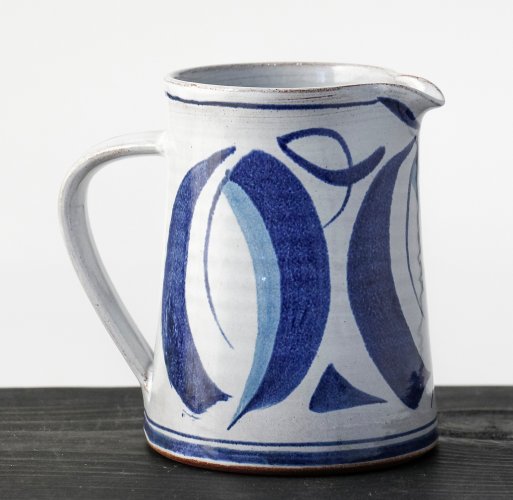 Small Straight Jug-dark blue with celestial blue