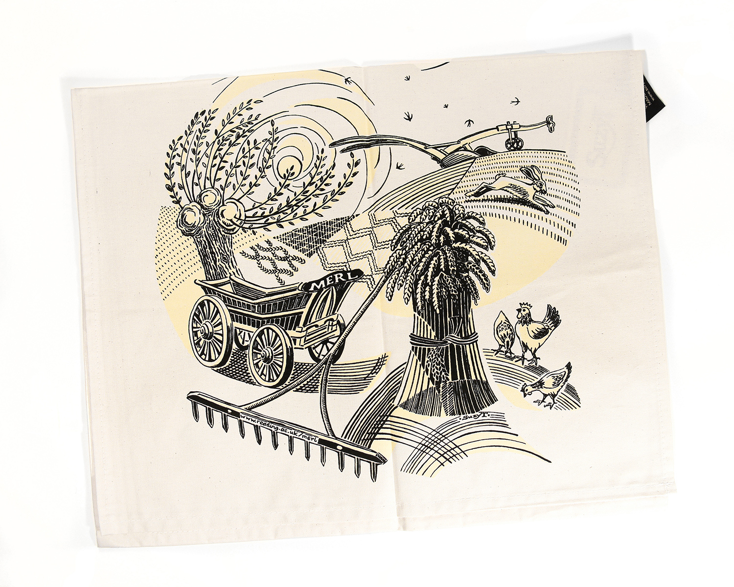 MERL Teatowel - Yellow by Suzy Thomas