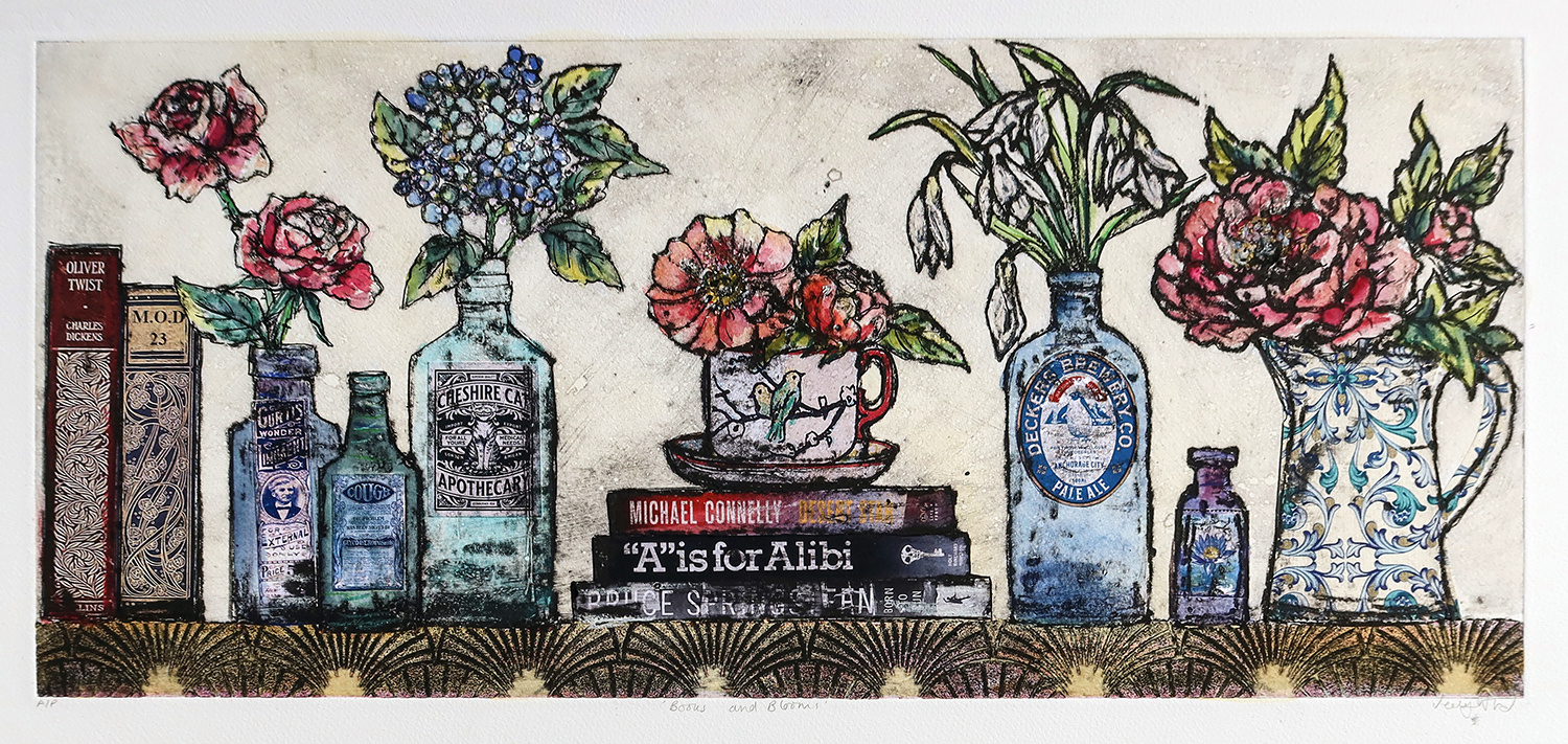 Books And Blooms by Vicky Oldfield